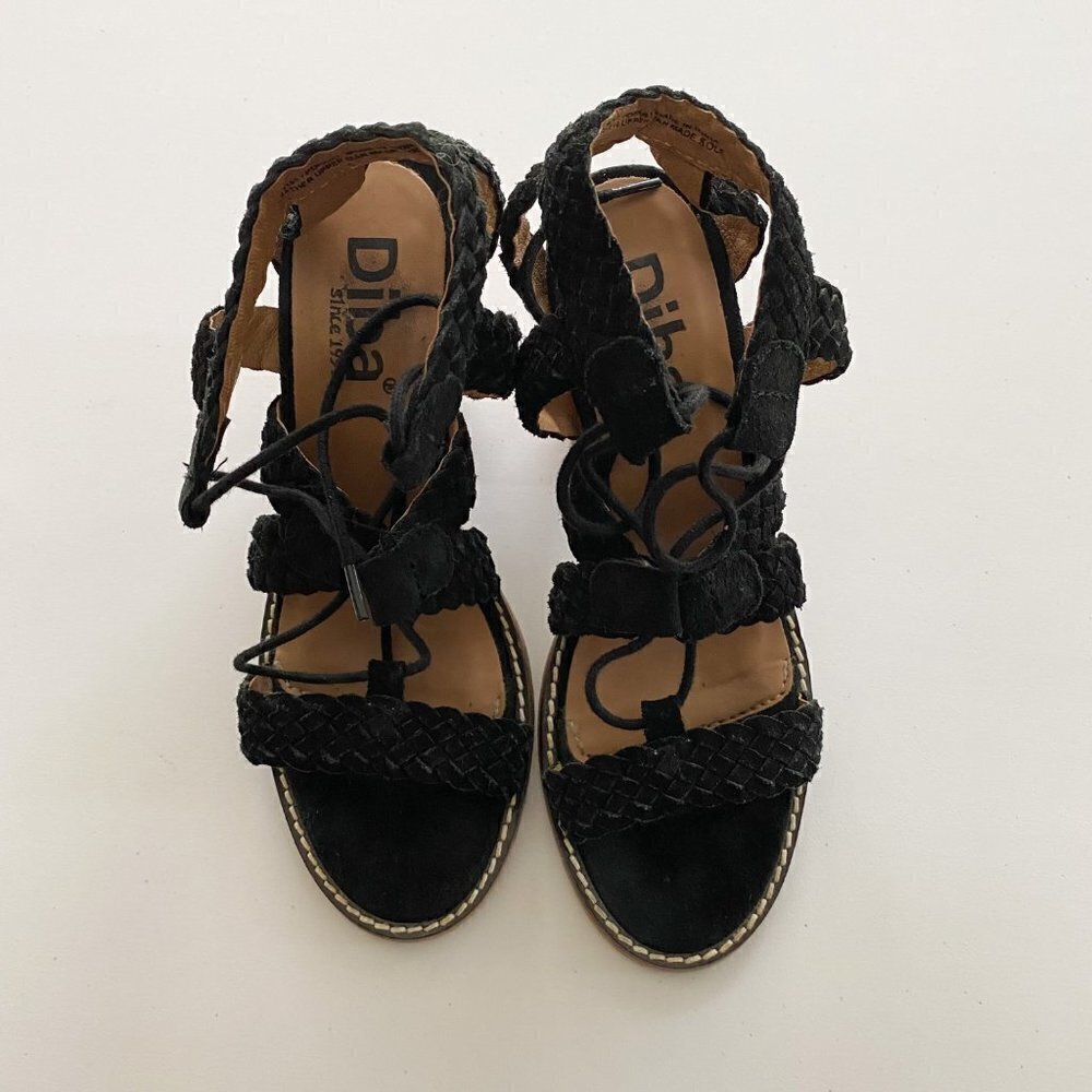 Diba Womens Pop Art Heels, Black Leather, Size 8 - Picture 5 of 10
